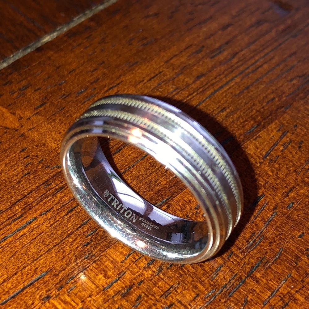 Triton Stainless Steel wedding ring band for men